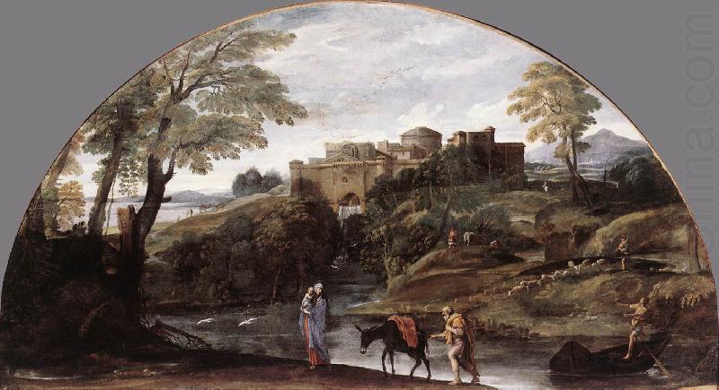 The Flight into Egypt dsf, CARRACCI, Annibale